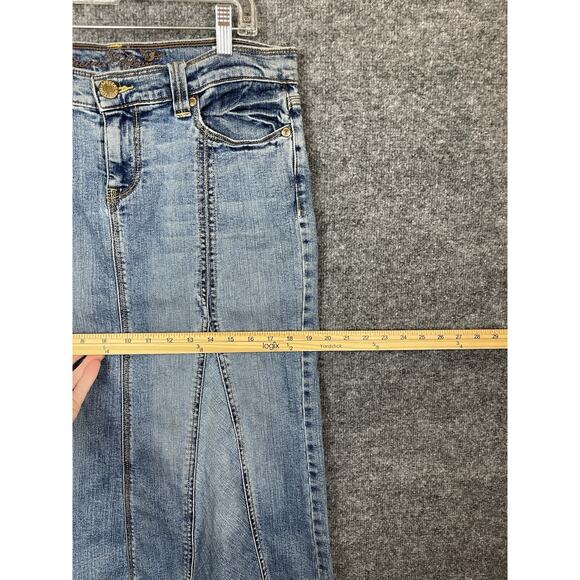 Old Navy Jean Maxi Skirt Women's Size 8 Untra Low Waist Distressed Hem - Picture 5 of 9